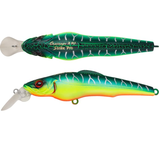 Воблер Strike Pro Challenger X 90 цвет: A223S-RP Pearl Mat Tiger EG-076C-F#A223S-RP 1