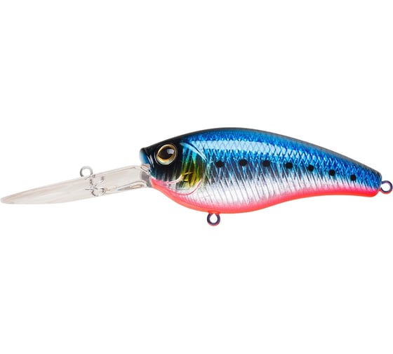 Воблер Strike Pro Crankee Deep Diver 70 цвет: A234-SBO-LU Blue Back Silver OB Fluo JL-037F#A234-SBO-LU