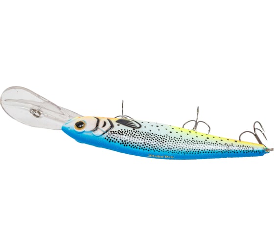 Воблер Strike Pro Deep Воблер Strike Pro Jer-O Minnow 130 цвет: A141 Hot Blue Herring EG-054F#A141