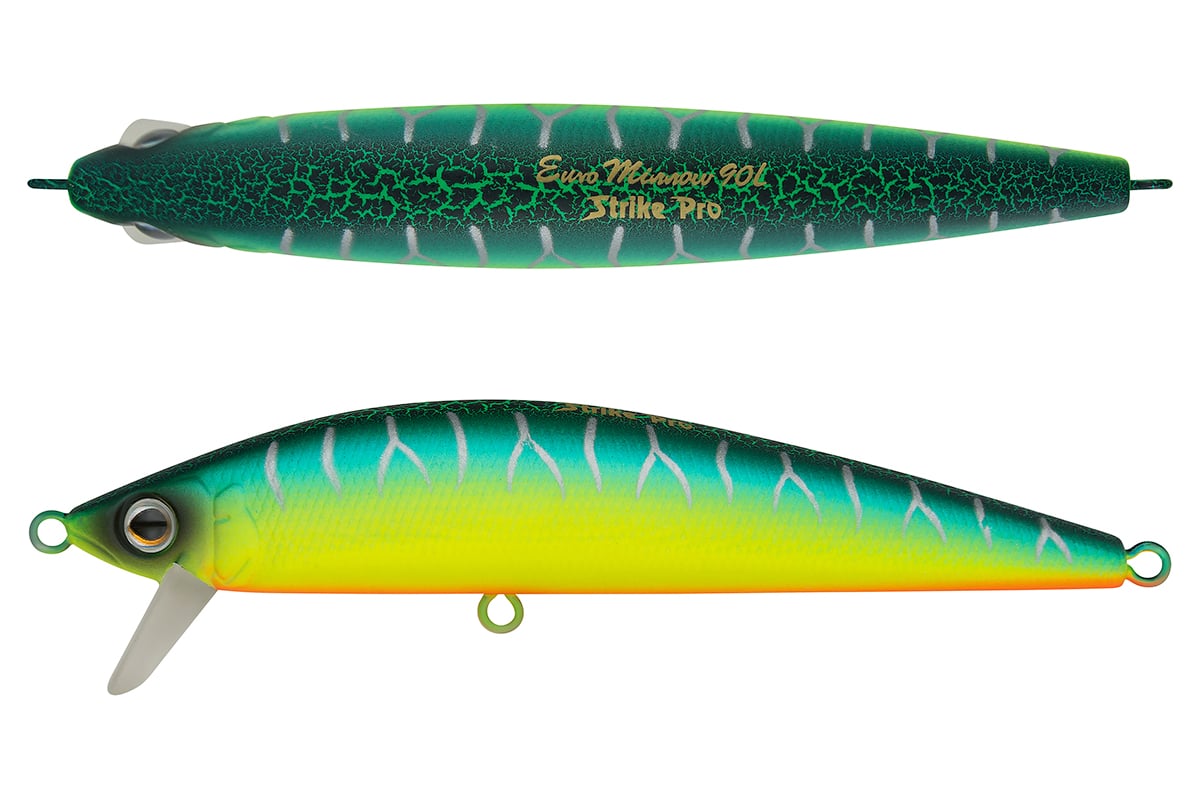 Воблер Strike Pro Euro Minnow 110 цвет: A223S-RP Pearl Mat Tiger  JL-115F#A223S-RP