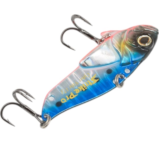Блесна Strike Pro Cyber Vibe 55 цвет: A234-SBO-LU Blue Back Silver OB Fluo JG-005D#A234-SBO