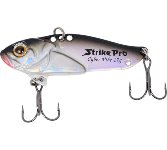 Блесна Strike Pro Cyber Vibe 55 цвет: A010-EP Black Back Silver JG-005D#A010-EP