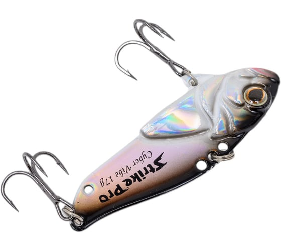 Блесна Strike Pro Cyber Vibe 55 цвет: A010-EP Black Back Silver JG-005D#A010-EP