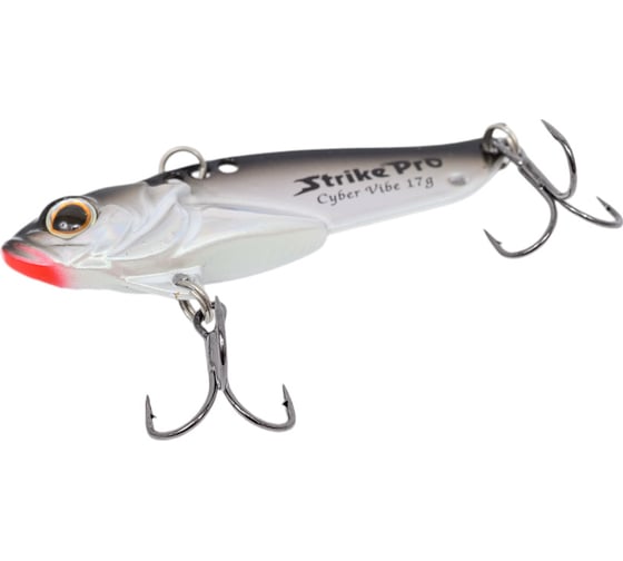 Блесна Strike Pro Cyber Vibe 55 цвет: A010-EP Black Back Silver JG-005D#A010-EP