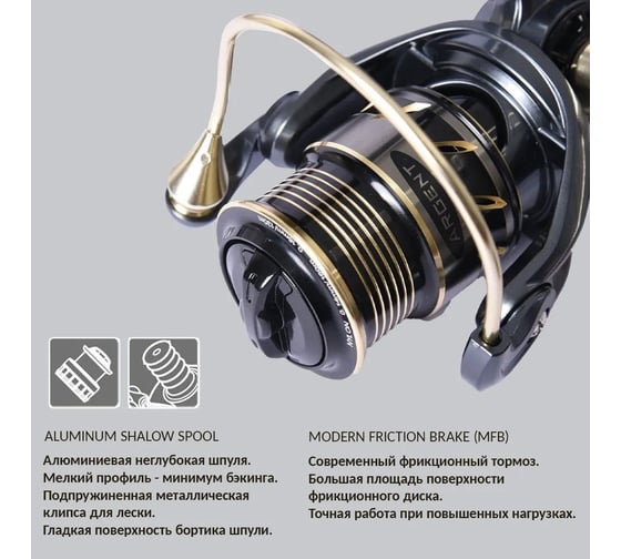 Безынерционная катушка Maximus ARGENT 2500 7+1 подшипник MA25