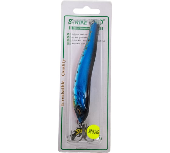 Блесна Strike Pro Salmon Profy 115 цвет: A234-SBO-LU Blue Back Silver OB Fluo PST-03A#A234-SBO/A234-SBO