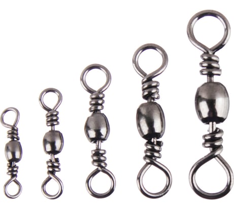 Набор вертлюгов AZOR FISHING классик, 10шт, №6,№8, №10, №12, №14 AZOR 148-071