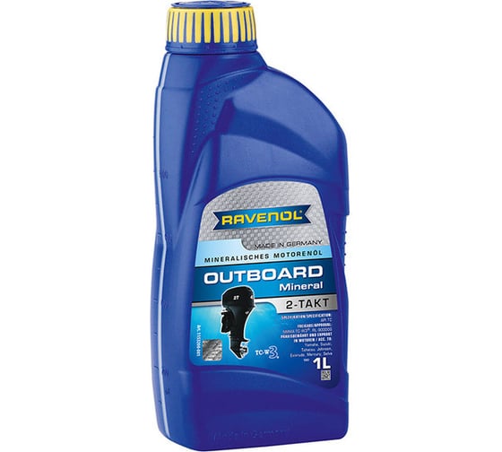Моторное масло RAVENOL для 2Т лодочных моторов Outboard 2T Mineral с дозатором, 1л new 1153200-D01-01-998 1