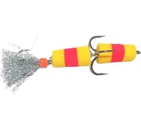 Мандула 3 цвета серебристый хвост люрекс жёлтый+красный+жёлтый 08-002-27