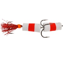 Мандула 3 цвета красный хвост люрекс белый+красный+белый 08-001-03