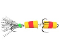 Мандула с силиконовым хвостом 3 цвета жёлтый+красный+жёлтый 08-007-07