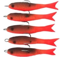 Поролоновая неогруженная с перфорацией рыбка, двойник Saikyo, 6 см, цвет оранжевый, 5шт. 02-017-10