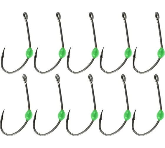 Крючки LureMax Trout LT37 _4, Green, 10шт LT37-04-G 1