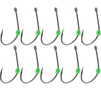 Крючки LureMax Trout LT37 _5, Green, 10шт LT37-05-G