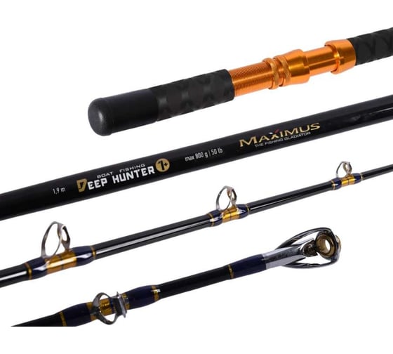 Морское удилище Maximus Deep Hunter 1+ 190H, 1.9m, max 50 lb, 800g MBRDHX19H15