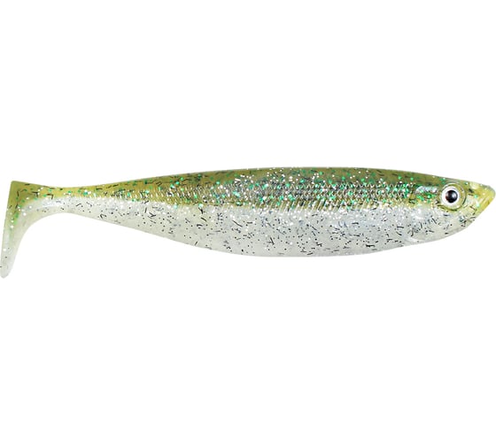 Силиконовая приманка Strike Pro Tumbler Shad 13, цвет: Green Flash, 6 шт. SPT-13#003