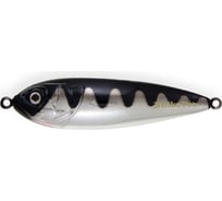 Колеблющаяся блесна Strike Pro Killer Profy 75, цвет: A108E Blackback Chrome Red PST-02#A108E/A19