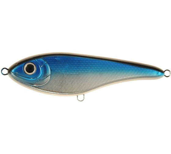 Воблер Strike Pro Strike Pro Джеркбейт Buster Swim, цвет: 114E Blue ChromeEG-228#114E 1