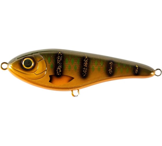Воблер Strike Pro Джеркбейт Buster Jerk II Shallow Runner, цвет: C753F-UV Olive Perch UV EG-049#C7 EG-049#C753F-UV 1