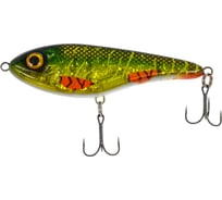 Воблер Strike Pro Джеркбейт Buster Jerk II Shallow Runner, цвет: C755G-UV Green Motoroil Pike UV E EG-049#C755G-UV