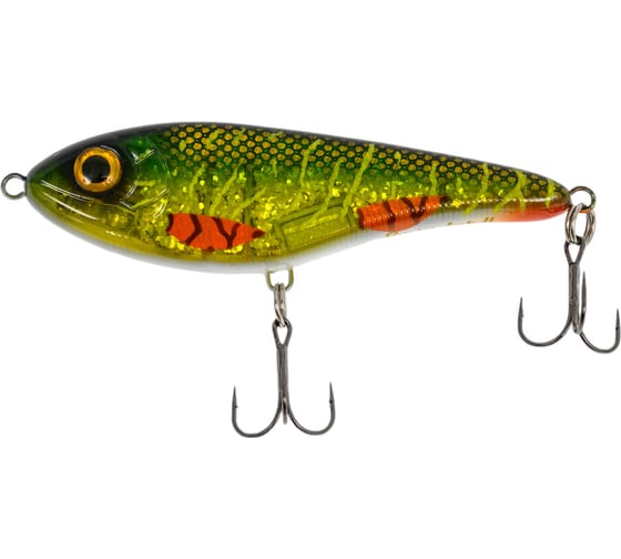 Воблер Strike Pro Джеркбейт Buster Jerk II Shallow Runner, цвет: C755G-UV Green Motoroil Pike UV E EG-049#C755G-UV 1
