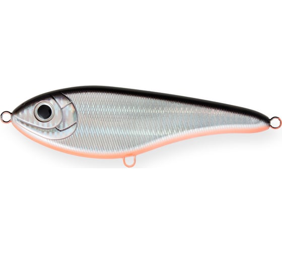 Воблер Strike Pro Джеркбейт Buster Jerk II Shallow Runner, цвет: A70-713 Black Silver OB EG-049#A7 EG-049#A70-713 1