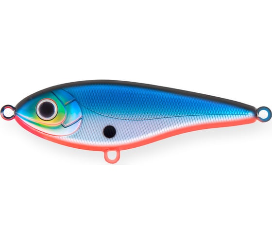 Воблер Strike Pro Джеркбейт Buster Jerk II Shallow Runner, цвет: A05T Blue Silver Rainbow EG-049#A EG-049#A05T 1