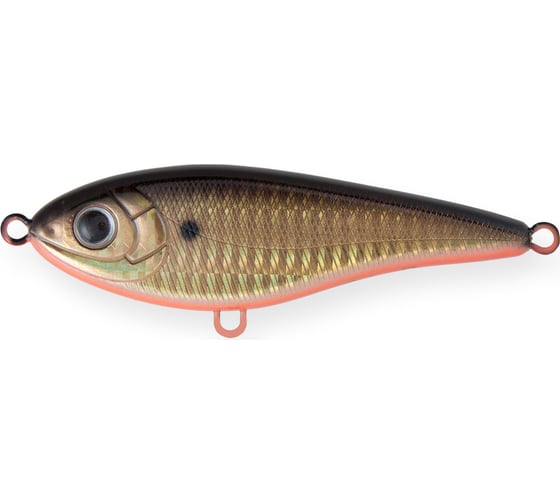 Воблер Strike Pro Джеркбейт Buster Jerk II Shallow Runner, цвет: 613-713 Black Back Smoked OB EG-0 EG-049#613-713