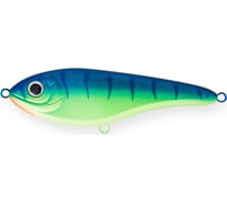 Воблер Strike Pro Джеркбейт Buster Jerk II Shallow Runner, цвет: C063F Blue-yellow Tiger Sparkles  EG-049#C063F