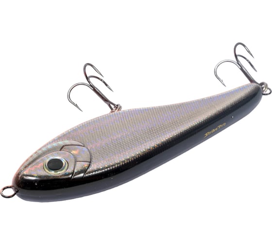 Воблер Strike Pro Джеркбейт Buster Jerk Sinking, цвет: A70-713 Black Silver OB EG-048#A70-713