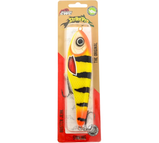 Воблер Strike Pro Джеркбейт Buster Jerk Sinking, цвет: C683F Disco Perch EG-048#C683F
