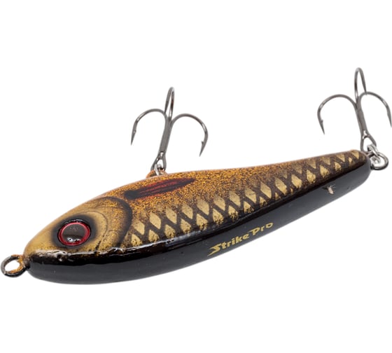 Воблер Strike Pro Джеркбейт Buster V, цвет: C768 Golden Roach EG-148#C768