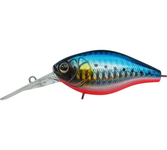 Воблер Strike Pro Крэнк Cranky-EX Deep 60, цвет: A234-SBO-LU Blue Back Silver OB Fluo, (EG-168XL#A23 Strike Pro EG-168XL#A234-SBO-LU 1