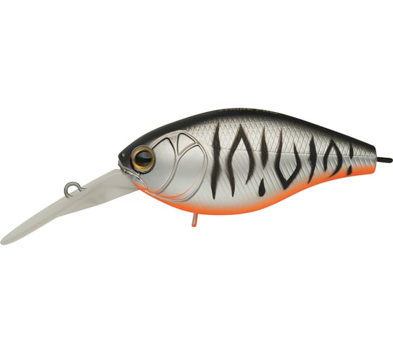 Воблер Strike Pro Крэнк Cranky-X Deep 60, цвет: A243ES Grey Shadow Mat Tiger EG-168L#A243ES