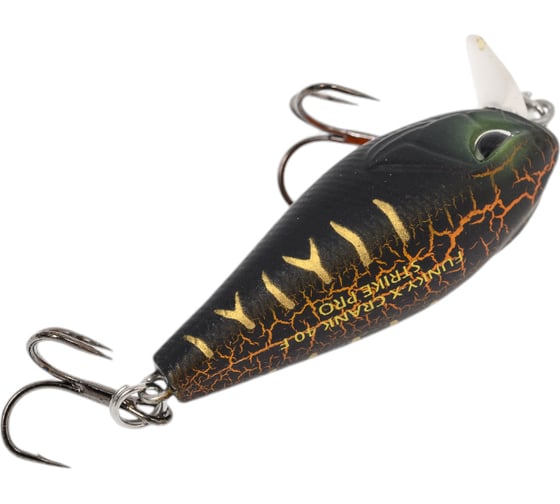 Воблер Strike Pro Крэнк Funky-X Crank, Medium Trank 36F, цвет: A208S Black Mat Tiger EG-239#A208S