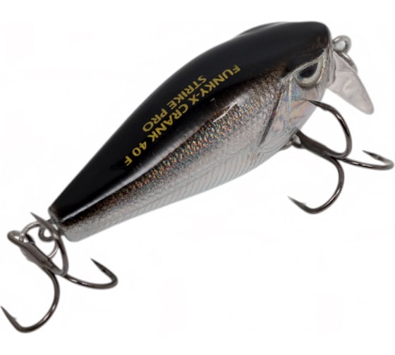 Воблер Strike Pro Крэнк Funky-X Crank, Medium Trank 36F, цвет: A010-EP Black Back Silver EG-239#A010-EP