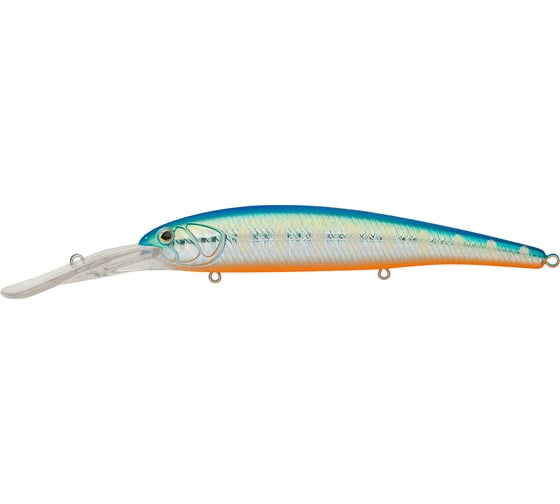 Воблер Strike Pro Минноу Hooligan Deep Diver 120, цвет: A150-713 UV Blue Silver OB EG-220L#A150-713 1