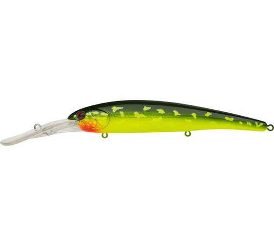 Воблер Strike Pro Минноу Hooligan Deep Diver 120, цвет: AC202F Hot Pike EG-220L#AC202F