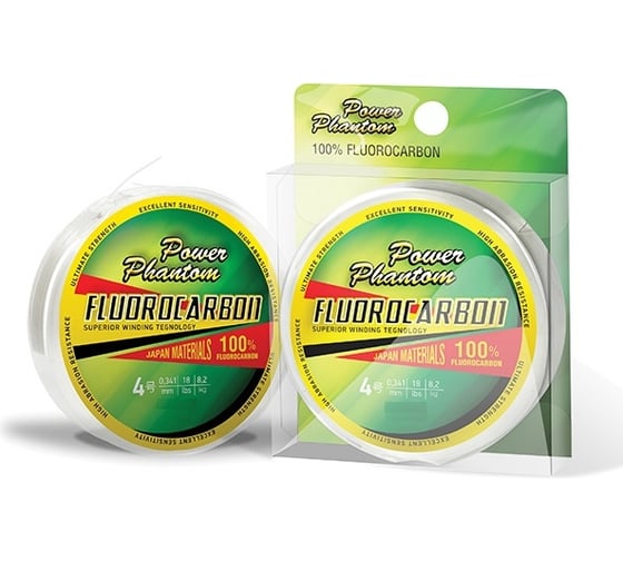 Леска Power Phantoм Fluorocarbon, 1.5 0.205мм, 3.1 кг, прозрачный, 30м PPF30020
