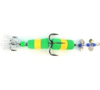 Мандула с пропеллером ИП Перцев Ю.Н. зеленый/желтый/зеленый, серебристый хвост 08-006-37