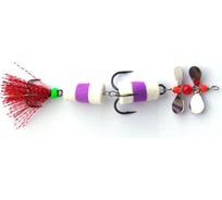 Мандула с пропеллером ИП Перцев Ю.Н. белый/фиолетовый/белый, красный хвост 08-006-03