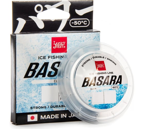 Монофильная зимняя леска Lucky John BASARA Clear 30 м, 0. 20 мм LJ4003-020