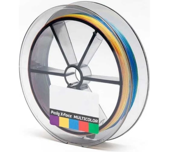 Плетеный шнур для рыбалки ProJig x-Force Multicolor 0.12 мм, 8.0 кг, 150 м pkn00-00000055 1