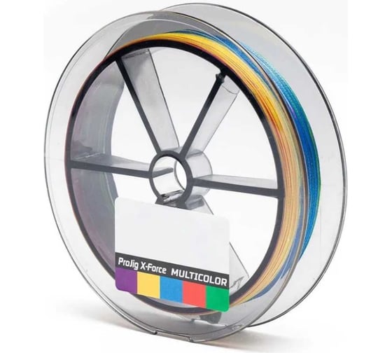 Плетеный шнур для рыбалки ProJig x-Force Multicolor 0.18 мм, 13.0 кг, 100 м pkn00-00000050 1