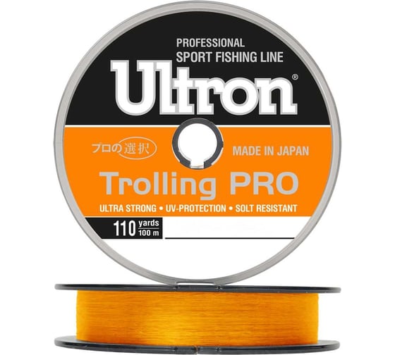 Монофильная леска для рыбалки Ultron Trolling PRO 0.50 мм, 25.0 кг, 100 м, оранжевая pkn08916