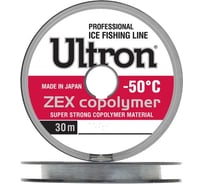 Монофильная леска для рыбалки Ultron Zex Copolymer 0.16 мм, 100 м, 3.5 кг, прозрачная pkn06390