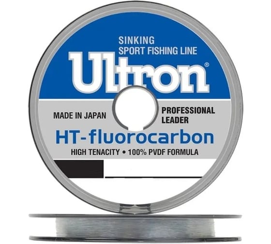 Флюорокарбоновая леска для рыбалки Ultron Fluorocarbon Pro-leader 0.25 мм, 5.5 кг, 100 м, прозрачная pkn11054