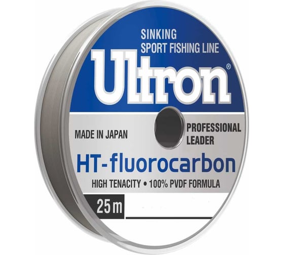 Флюорокарбоновая леска для рыбалки Ultron Fluorocarbon Pro-leader 0.60 мм, 24.0 кг, 25 м, прозрачная pkn11756