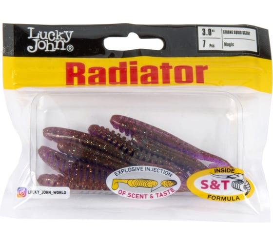 Съедобные искусственные виброхвосты LUCKY JOHN LJ Pro Series RADIATOR 3.0in (75 мм), цвет S13, 7 шт 140209-S13