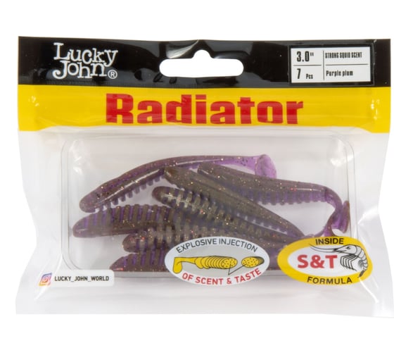Съедобные искусственные виброхвосты LUCKY JOHN LJ Pro Series RADIATOR 3.0in (75 мм), цвет S14, 7 шт 140209-S14